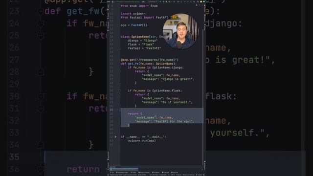 Enum в FastAPI #Python #SurenPyTips смотреть онлайн