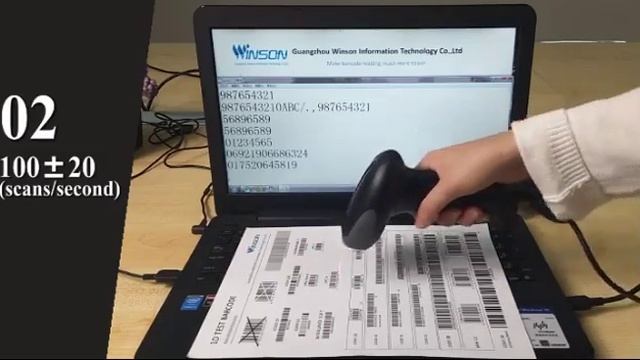 Winson WNL-5000GUAS Barcode Scanner смотреть онлайн