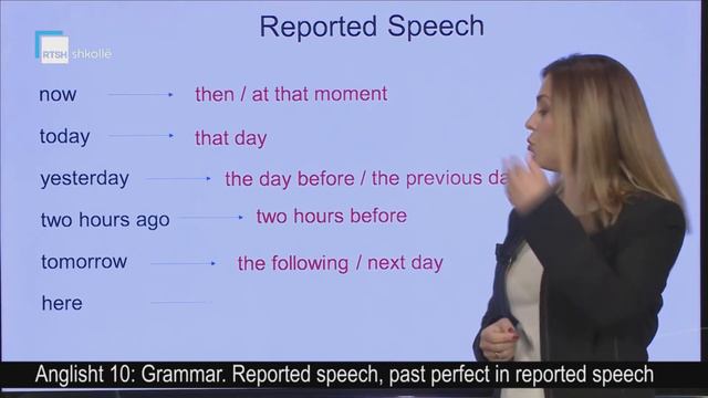 Anglisht 10 - Grammar: Reported speech, past perfect in reported speech смотреть онлайн
