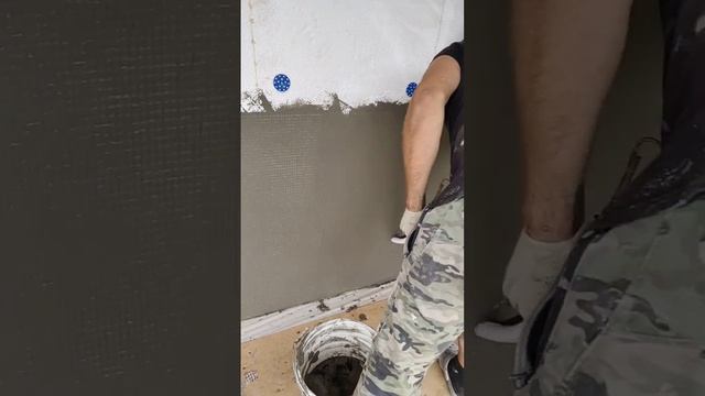Первый Базовый Армирующий Слой из клея и Панцирной Сетки, утепление фасадов под клинкерную плитку смотреть онлайн
