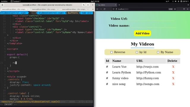 24- كورس VUE 3: My Videos App - Video Controls смотреть онлайн