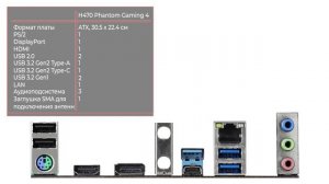 Материнская плата AsRock H470 Phantom Gaming 4