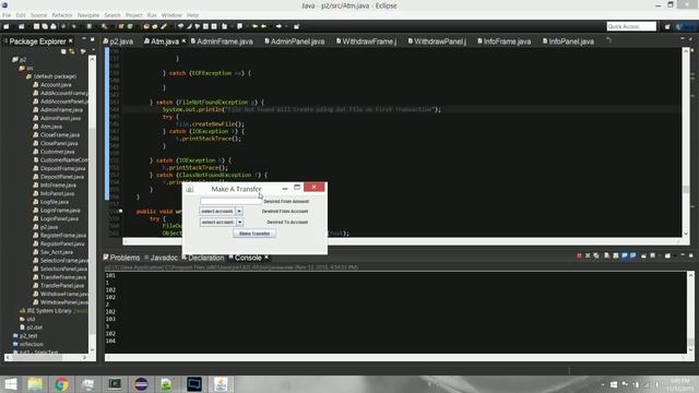 ATM Gui in Java смотреть онлайн