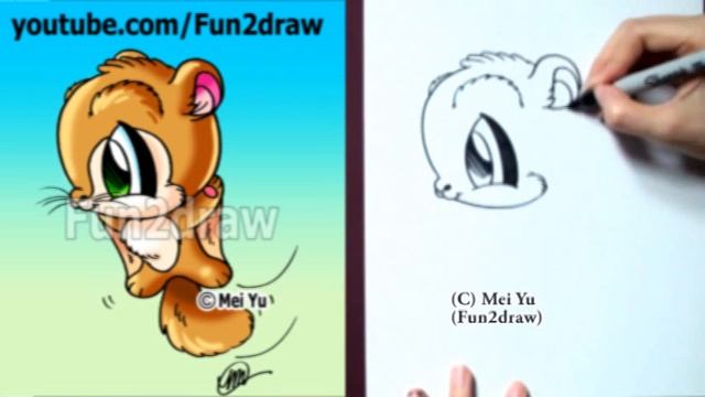 How to Draw Easy Things - How to Draw a Flying Squirrel - Learn to Draw - Fun2draw Online Art Class смотреть онлайн