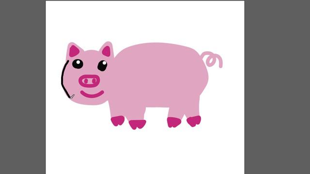 Рисуем свинку детям часть 33 смотреть онлайн