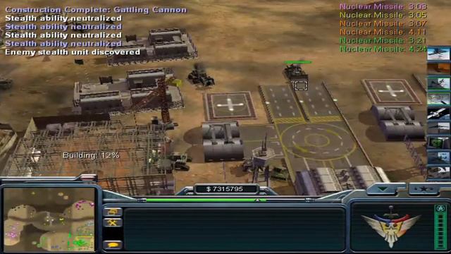 Command & Conquer Generals Zero Hour USA Air Force vs 7 China Nuke 1 VS 7- EXTRA HARD - YouTupe смотреть онлайн