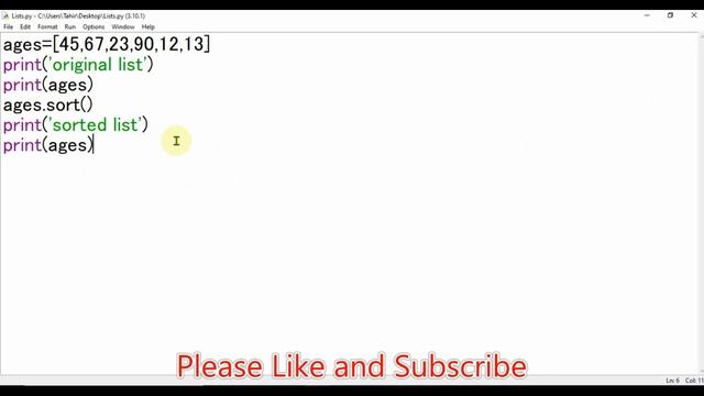 Python-05 Organizing-lists | sort function | sorted function | reverse function | смотреть онлайн