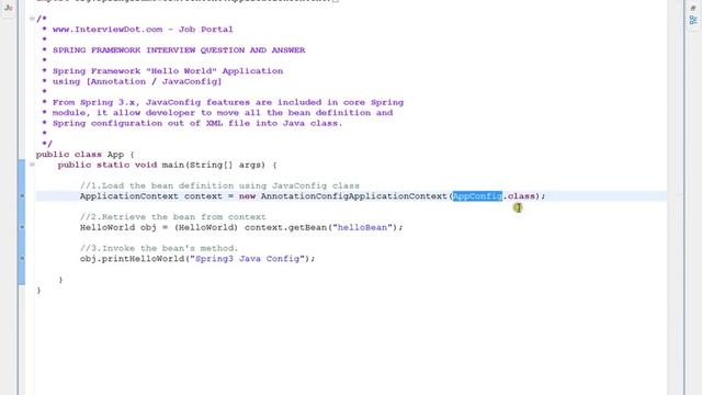 @BEAN ANNOTATION SPRING JAVACONFIG смотреть онлайн