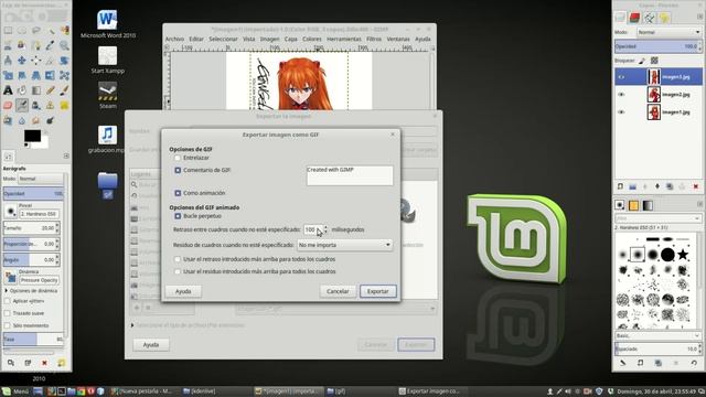 Crear gif animado con Gimp - LinuxMint смотреть онлайн