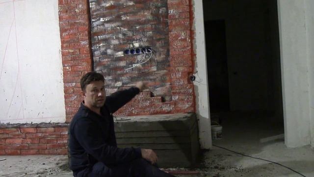 Имитация кирпичной кладки из цементного раствора смотреть онлайн