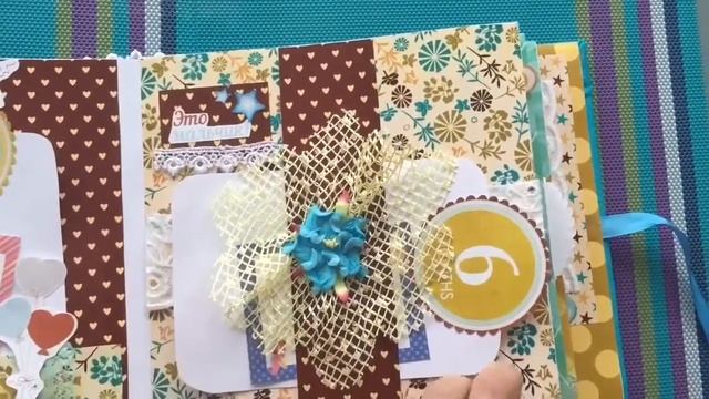 Альбом для мальчика до 1 года. Скрапбукинг