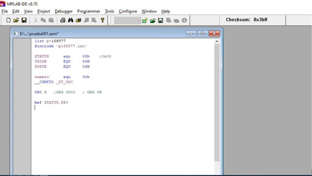 E008 INSTALACION DE MPLAB IDE y primer programa Prueba ensamblador MPASM mas Simulación en Proteus смотреть онлайн