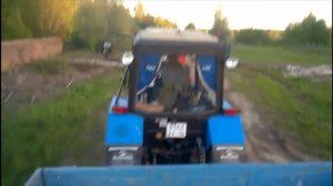 Немного из жизни тракториста или работа на МТЗ-82.1. Возим землю.