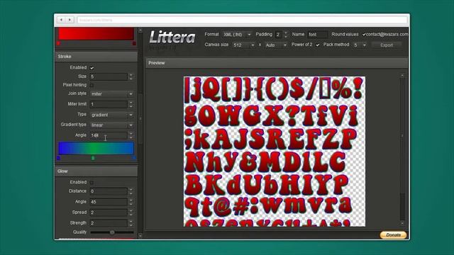 Littera - Free Online Bitmap Font Generator смотреть онлайн