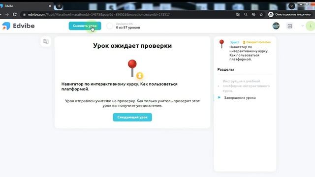 Инструкция по пользованию платформой Edvibe смотреть онлайн