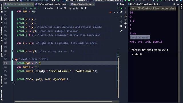 3-Dart Lang Basic |Operators-Control-Flow-Loops смотреть онлайн