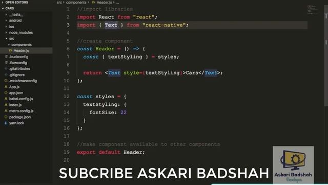 How To Design JSX Header Components React Native смотреть онлайн