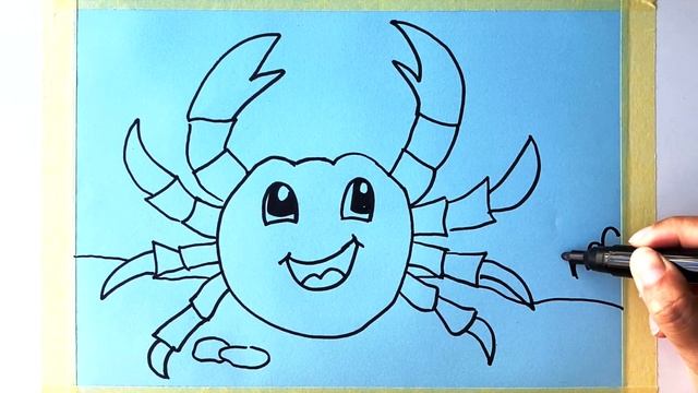 Краб. Видеоурок Как нарисовать краба. Для детей от 3 лет. смотреть онлайн