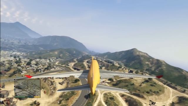 GTA 5 BIG PLANE AIRBUS AIRPORT DRIVING ON SKY FOR TEST смотреть онлайн