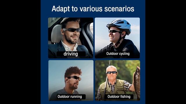 Спортивные наушники Стерео Беспроводная гарнитура Bluetooth 5.0 Наружные Смарт-очки смотреть онлайн