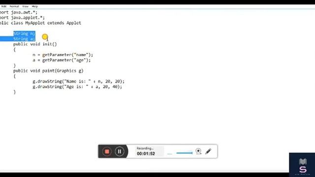 PASSING PARAMETER TO APPLET смотреть онлайн