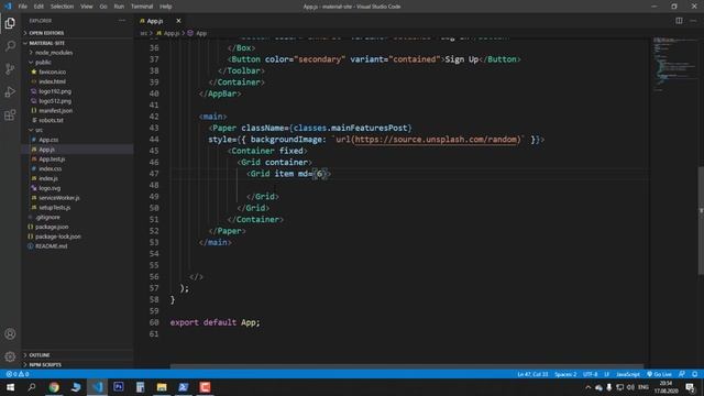 Верстка сайта React JS Material-UI - Grid система проект смотреть онлайн