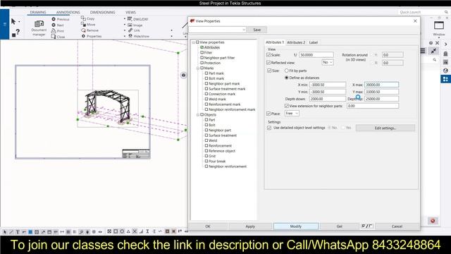 Attributes in Tekla Structures | How to Modify GA Drawing in Tekla Structures | Drawing Modificatio смотреть онлайн