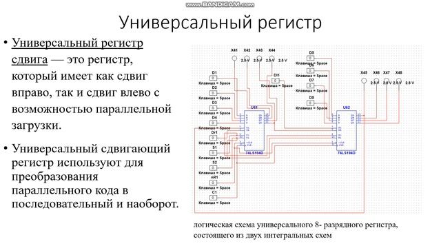 Регистры сдвига и универсальные регистры смотреть онлайн