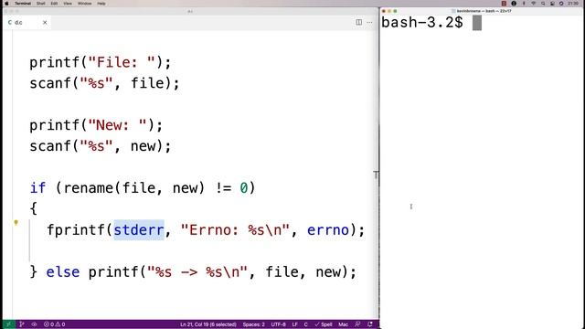 rename() Function For Renaming Files | C Programming Tutorial смотреть онлайн
