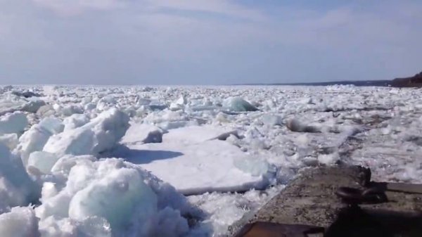 Дудинка  Ледоход на Енисее  Красивое зрелище! Ice floating on the Yenisei!