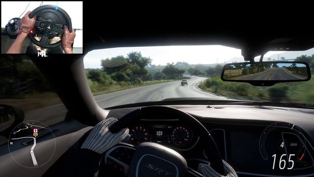 1000HP Dodge Challenger SRT Hellcat - Liberty Walk | Forza Horizon 5 | Steering Wheel Gameplay смотреть онлайн