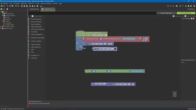 Мана бар с помощью MCreator2020.3!!! смотреть онлайн