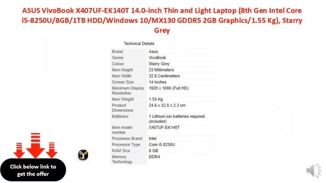 ASUS VivoBook X407UF-EK140T 14.0-inch Thin and Light Laptop смотреть онлайн