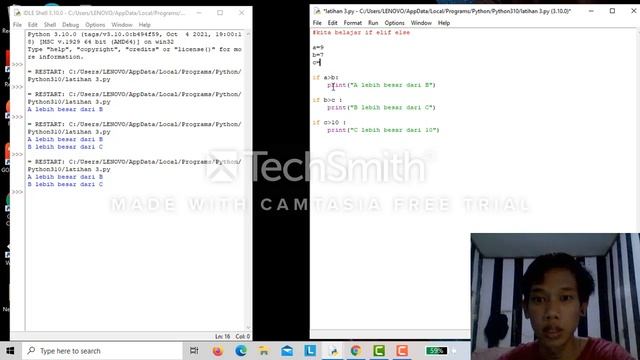 latihan python 3 (if elif else) смотреть онлайн