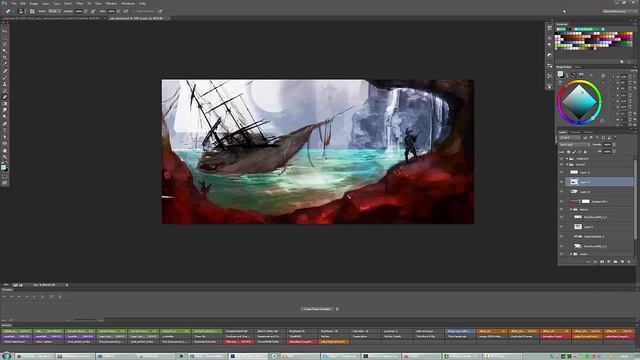 Concept Art Sketch Painting Rendering for Game Environment смотреть онлайн