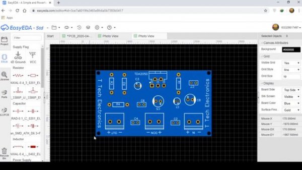 How to use PCB Hole tool in Easyeda online PCB Design Software| Easyeda Tutorials class10 Urdu\Hind
