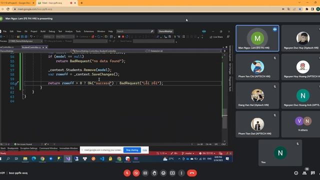 Học viết web api FPT APTECH Ngày 24/03/2023 - Part 2 смотреть онлайн