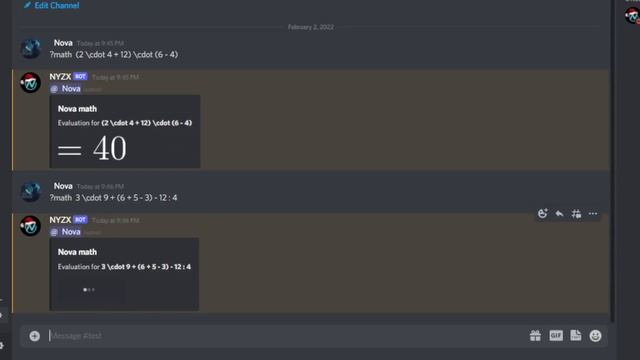 NYZX Discord Bot: Testing Math Commands for Enhanced Functionality смотреть онлайн