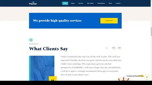 Yacher - Yacht Charter Services WordPress Theme yachting sports charter booking Build Website смотреть онлайн