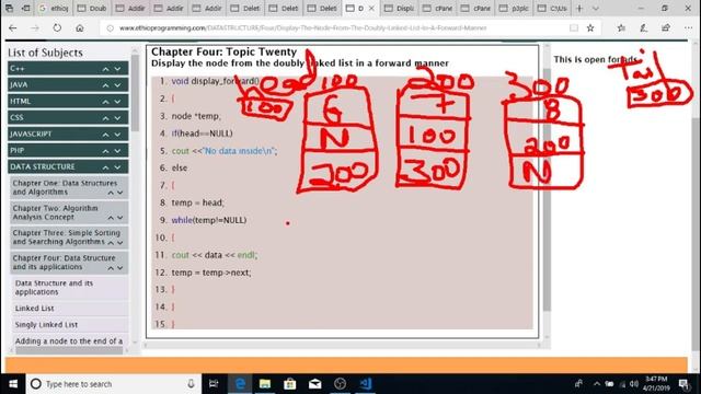 #45 Doubly linked list Display the node in a forward manner Tutorial in Amharic | በአማርኛ смотреть онлайн
