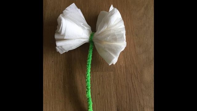 Пион из бумажной салфетки - цветок своими руками