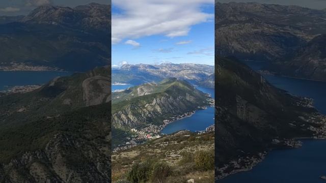 Вид на Которский залив, Черногория. View of the bay of Kotor, Montenegro. смотреть онлайн