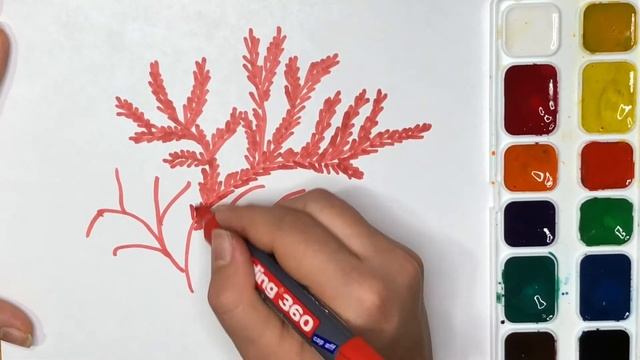 КАК НАРИСОВАТЬ КОРАЛЛЫ | СТИШОК В ОПИСАНИИ ? смотреть онлайн