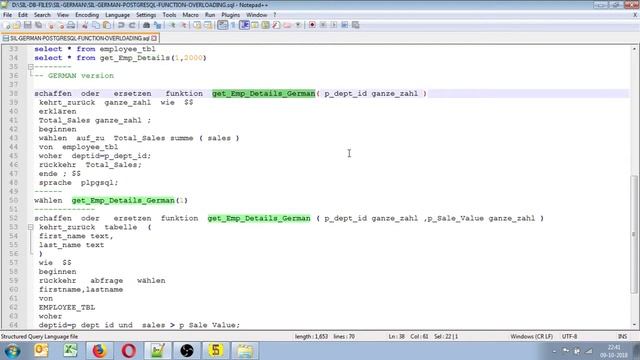 SIL_GERMAN POSTGRESQL FUNCTION OVERLOADING смотреть онлайн