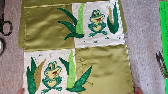 Подушка с лягушкой.Вышивка и аппликация.(2021г) смотреть онлайн