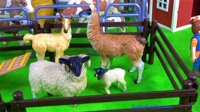 Farm Animals - Toys for Kids - Cows Goats Sheep Llamas - Fun & Educational - Learn in English смотреть онлайн