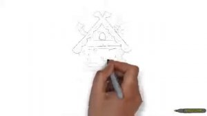 Как нарисовать избушку на курьих ножках