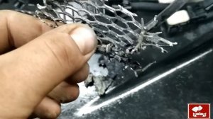 Ремонт бампера Mazda CX5 после псевдоремонта сеткой