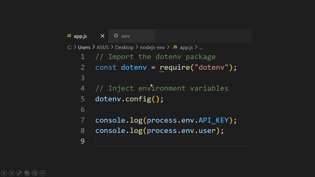 Tutorial .env NodeJS смотреть онлайн