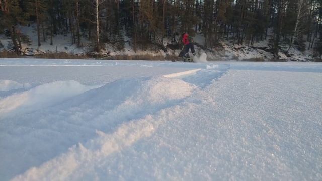 Snow Bike - Снегокат поездка с сыном смотреть онлайн